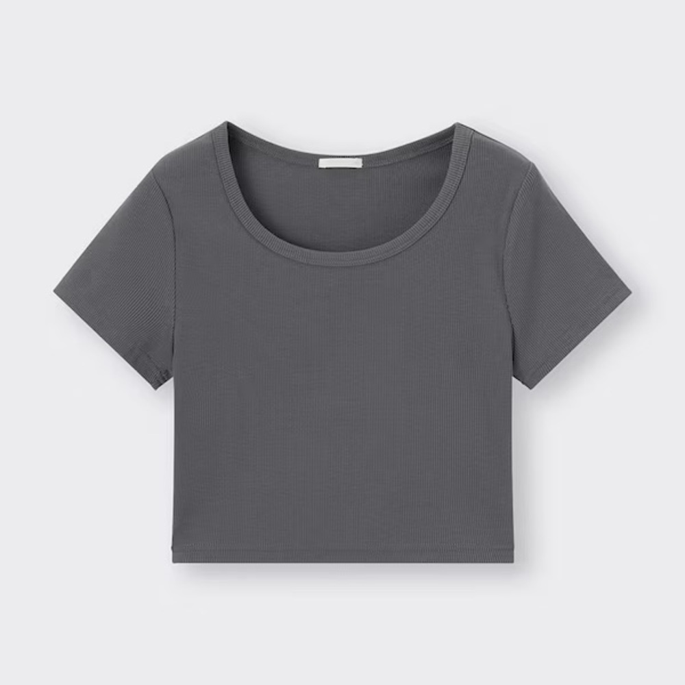 GU Women’s Ribbed Gray Crop Top